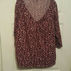 3X Daisy Fuentes 3/4 sleeve blouse # 73